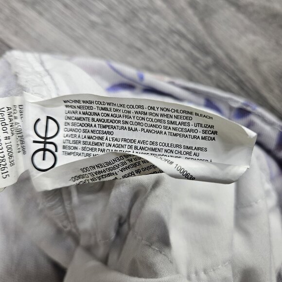 Gloria Vanderbilt Amanda Pants Womens 14 Short Gray Floral Print Stretch Jeans - Picture 7 of 12